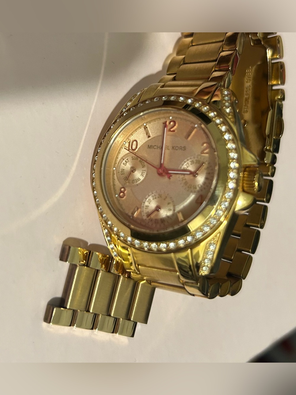 Michael Kors Rose Gold crystal quartz watch